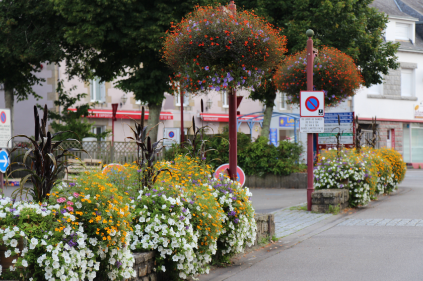 Le centre-ville de Briec.